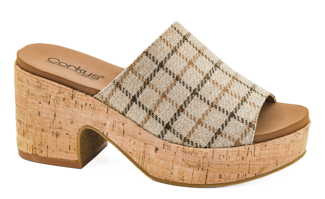 Corkys Totally Buggin' Platform – Camel Plaid Perfection