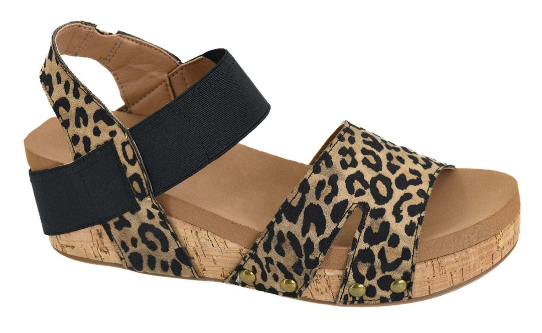 Corkys "Better With Time" Leopard Wedge Sandal
