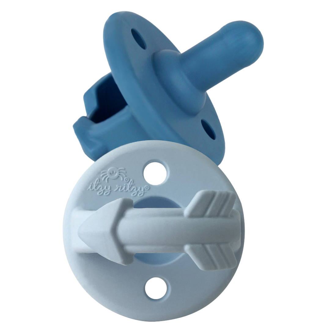Itzy Ritzy Sweetie Soother™ Pacifier Sets (2-pack): Toast + Buttercream Braids