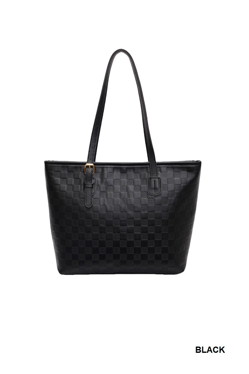 PowerMove Check Quilted Tote — Workday to Weekend in One Sleek Carryall 👜✨