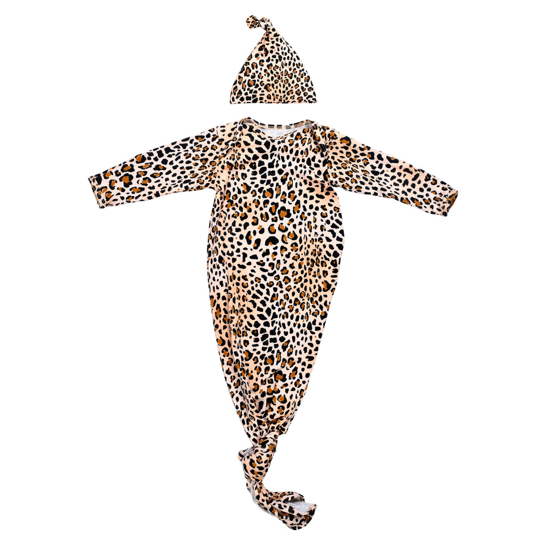Bamboo - Leopard Print Knotted Gown