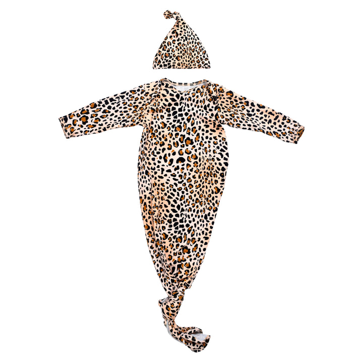 Bamboo - Leopard Print Knotted Gown