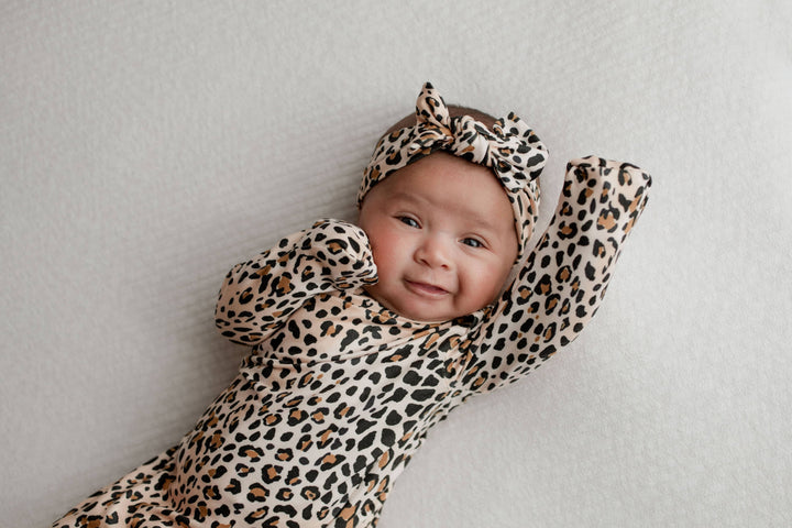 Bamboo - Leopard Print Knotted Gown