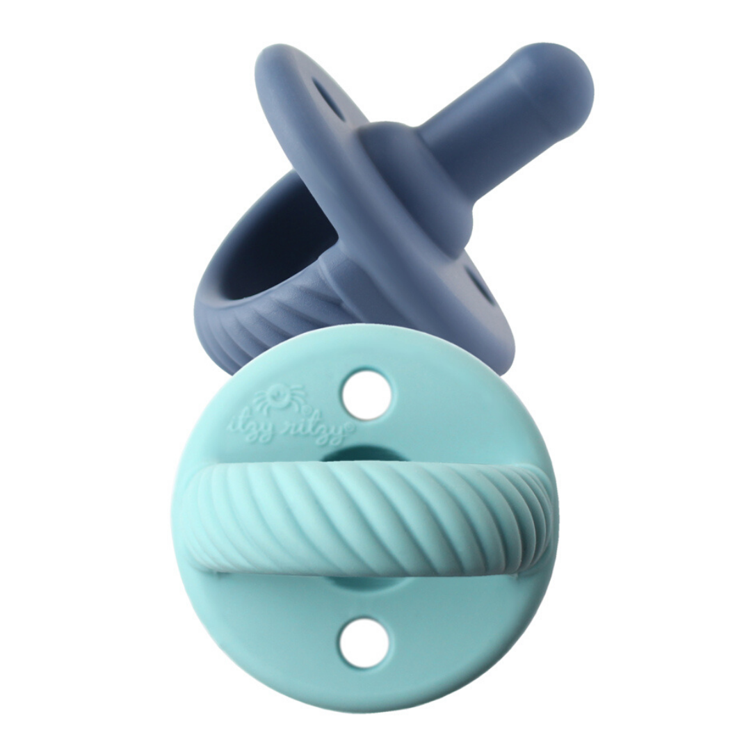 Itzy Ritzy Sweetie Soother™ Pacifier Sets (2-pack): Toast + Buttercream Braids