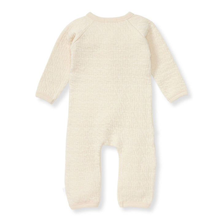 Burt's Bees Baby - Organic Cotton Quilted Bee Wrap-Front Baby Jumpsuit - Oat