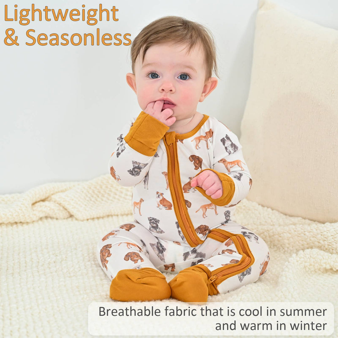 Woof Woof Dogs Bamboo Baby Sleeper Pajamas