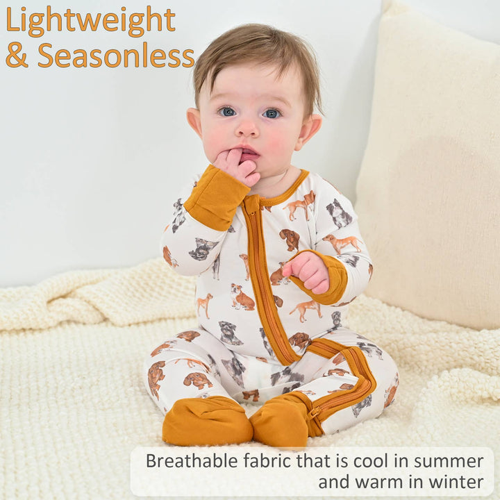 Woof Woof Dogs Bamboo Baby Sleeper Pajamas
