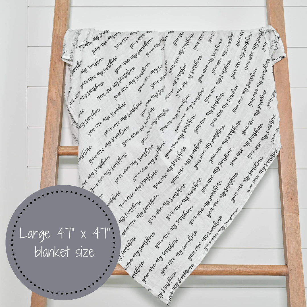 You Are My Sunshine Muslin Swaddle Baby Blanket