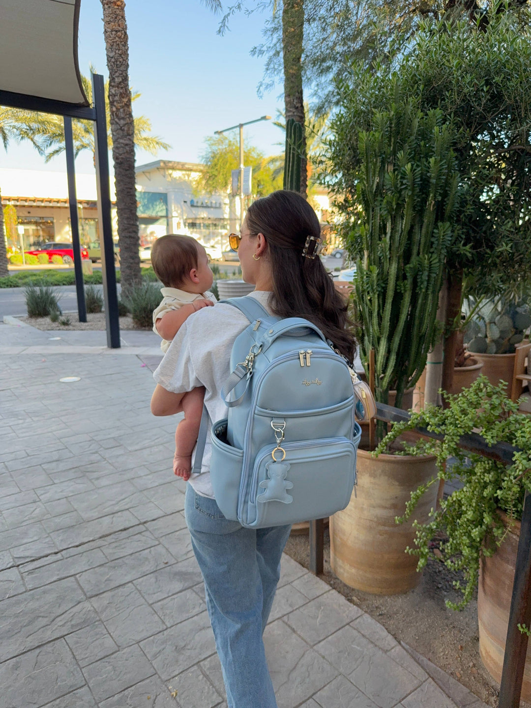 Itzy Ritzy - *NEW* Teddy Blue Boss Plus™ Backpack Diaper Bag