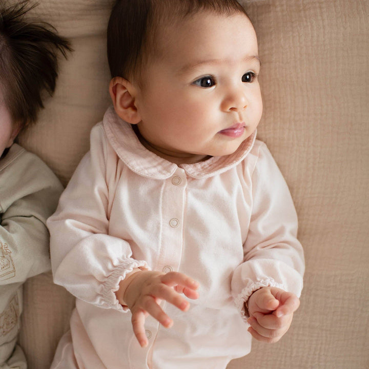 Burt's Bees Baby - Muslin Collar Infant Girl Jumpsuit