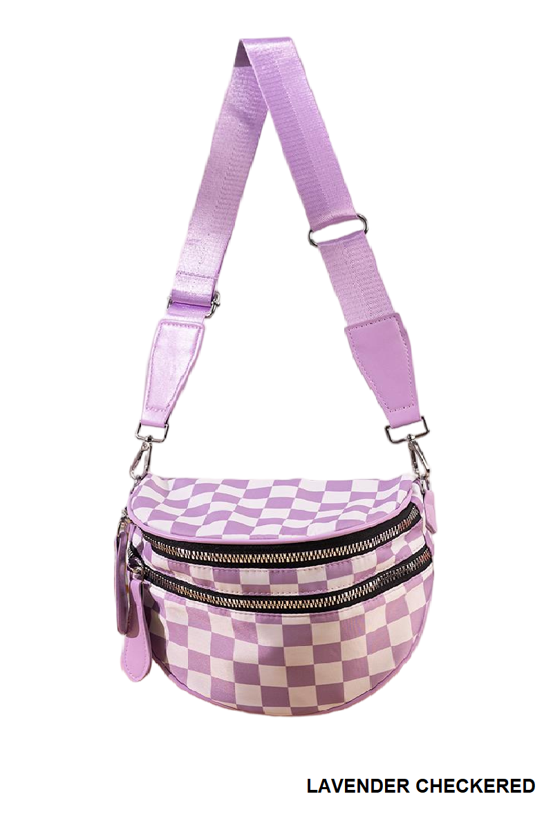 Checkmate Chic—Dual-Zip Crossbody 🏁✨
