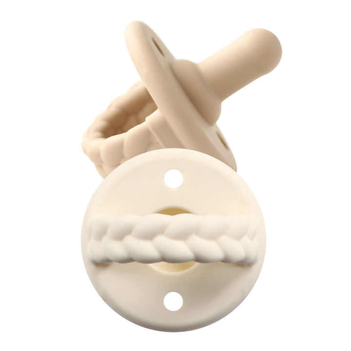 Itzy Ritzy Sweetie Soother™ Pacifier Sets (2-pack): Toast + Buttercream Braids