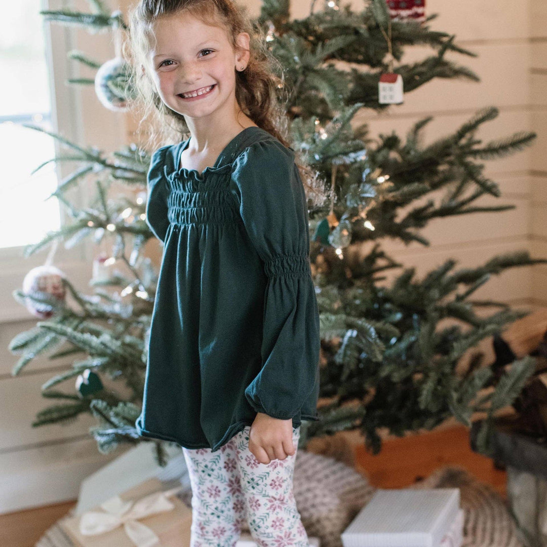 Burt's Bees Baby - Poinsettia Fair Isle Organic Tunic & Pants Set