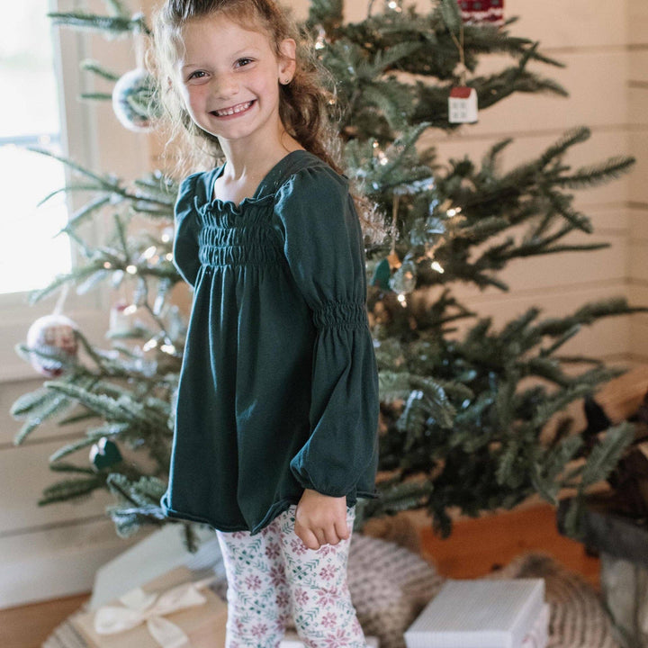 Burt's Bees Baby - Poinsettia Fair Isle Organic Tunic & Pants Set