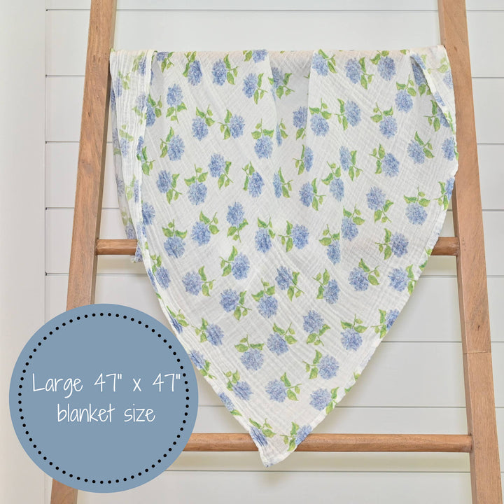 HydrangeaMuslin Swaddle Baby Blanket