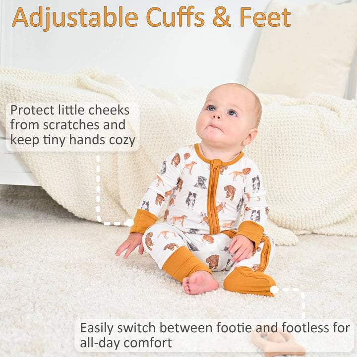 Woof Woof Dogs Bamboo Baby Sleeper Pajamas