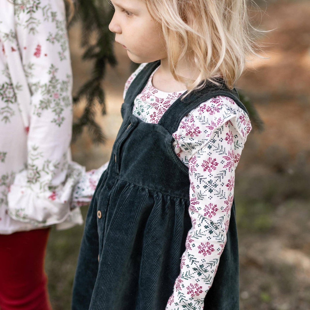 Burt's Bees Baby - Poinsettia Fair Isle Organic Girl Tee & Dress Set