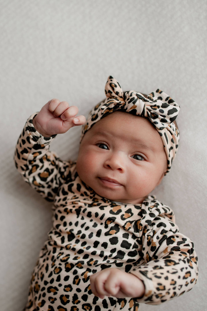 Bamboo - Leopard Print Knotted Gown