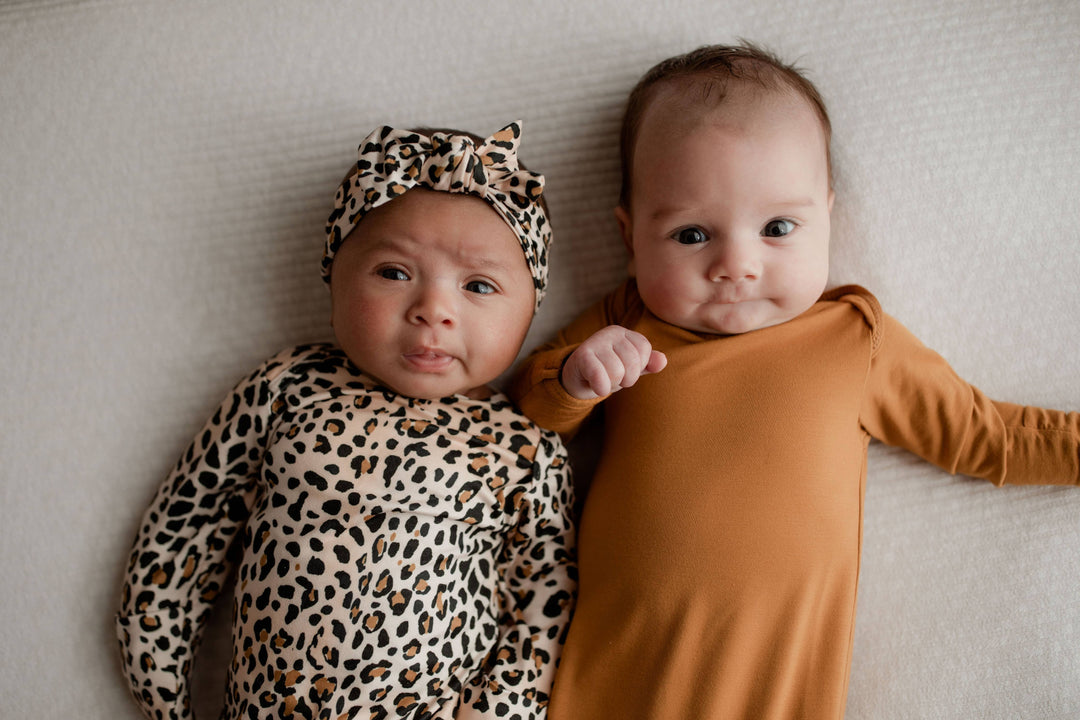 Bamboo - Leopard Print Knotted Gown