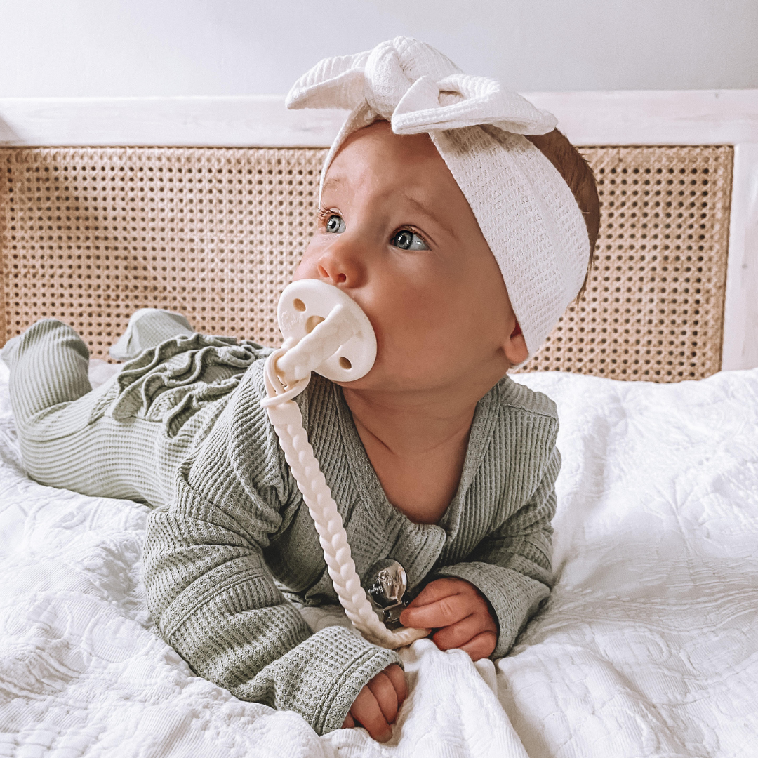 Itzy Ritzy Sweetie Soother™ Pacifier Sets (2-pack): Toast + Buttercream Braids