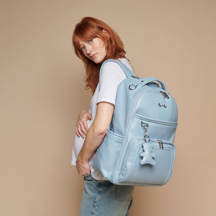 Itzy Ritzy - *NEW* Teddy Blue Boss Plus™ Backpack Diaper Bag