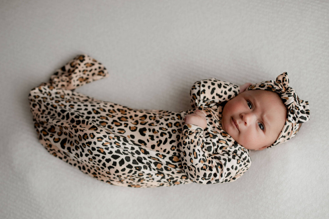 Bamboo - Leopard Print Knotted Gown