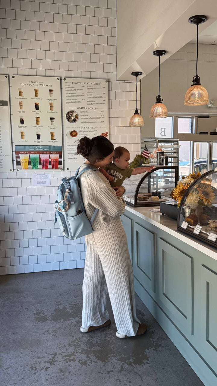 Itzy Ritzy - *NEW* Teddy Blue Boss Plus™ Backpack Diaper Bag