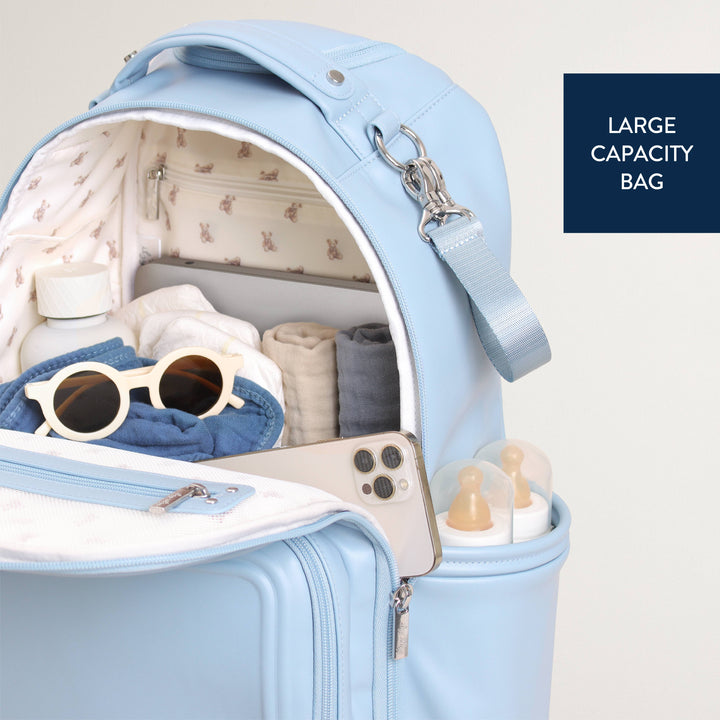 Itzy Ritzy - *NEW* Teddy Blue Boss Plus™ Backpack Diaper Bag