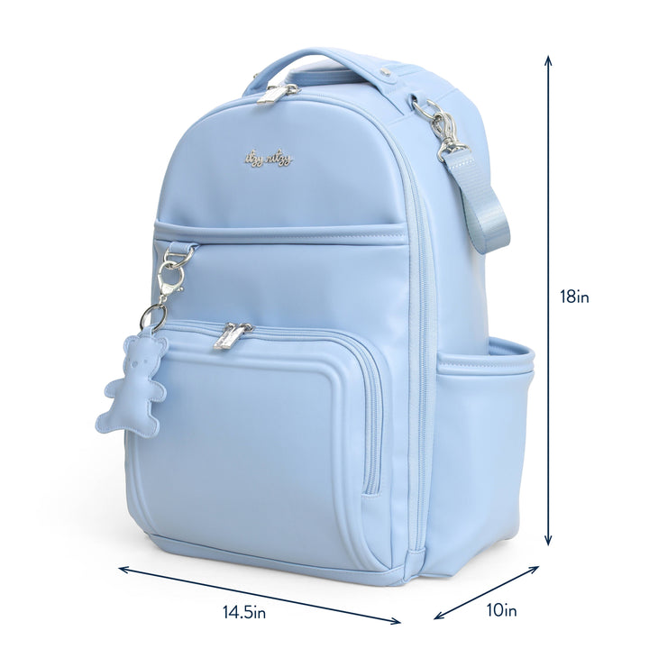 Itzy Ritzy - *NEW* Teddy Blue Boss Plus™ Backpack Diaper Bag
