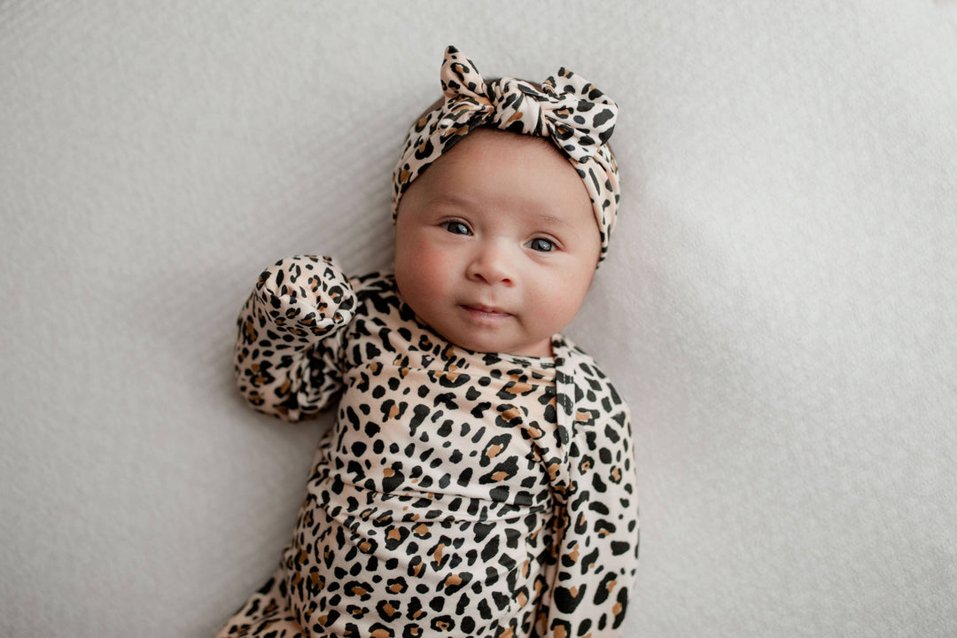 Bamboo - Leopard Print Knotted Gown