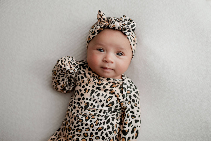Bamboo - Leopard Print Knotted Gown
