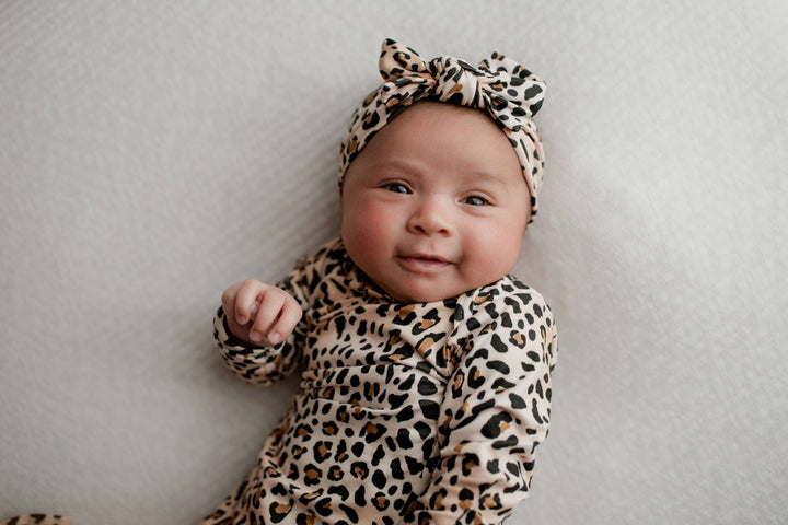 Bamboo - Leopard Print Knotted Gown