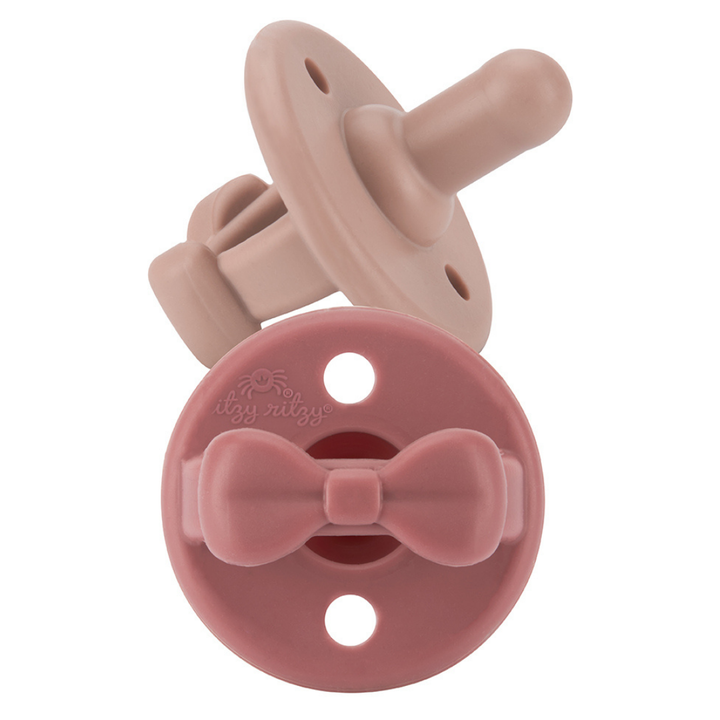Itzy Ritzy Sweetie Soother™ Pacifier Sets (2-pack): Toast + Buttercream Braids