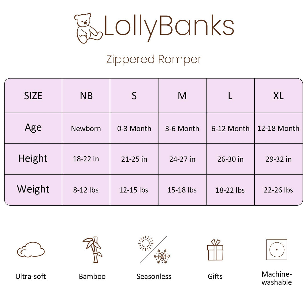 You Had Me At Hydrangea Baby Bamboo Pajamas, 2 Way Zipper