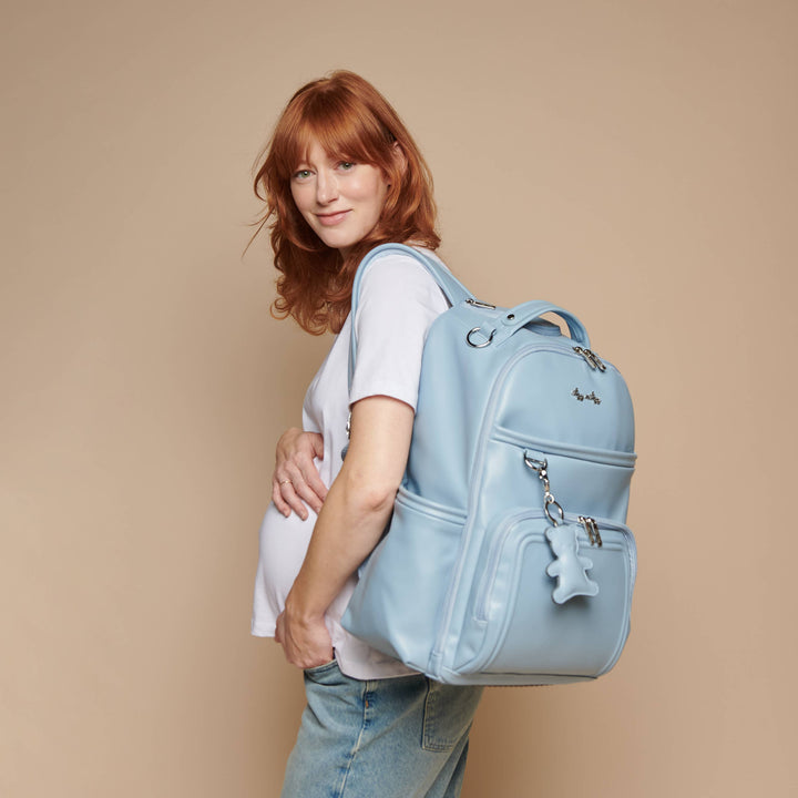 Itzy Ritzy - *NEW* Teddy Blue Boss Plus™ Backpack Diaper Bag