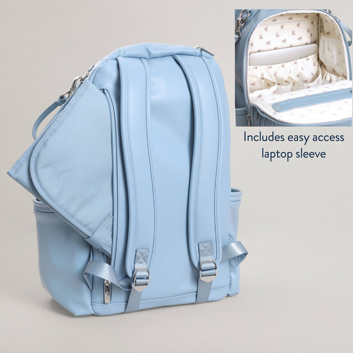 Itzy Ritzy - *NEW* Teddy Blue Boss Plus™ Backpack Diaper Bag