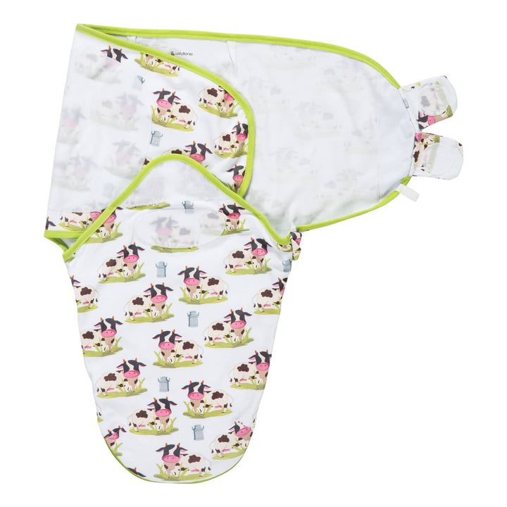 Moo Moo Here  Baby Sleep Swaddle 100% Organic Cotton