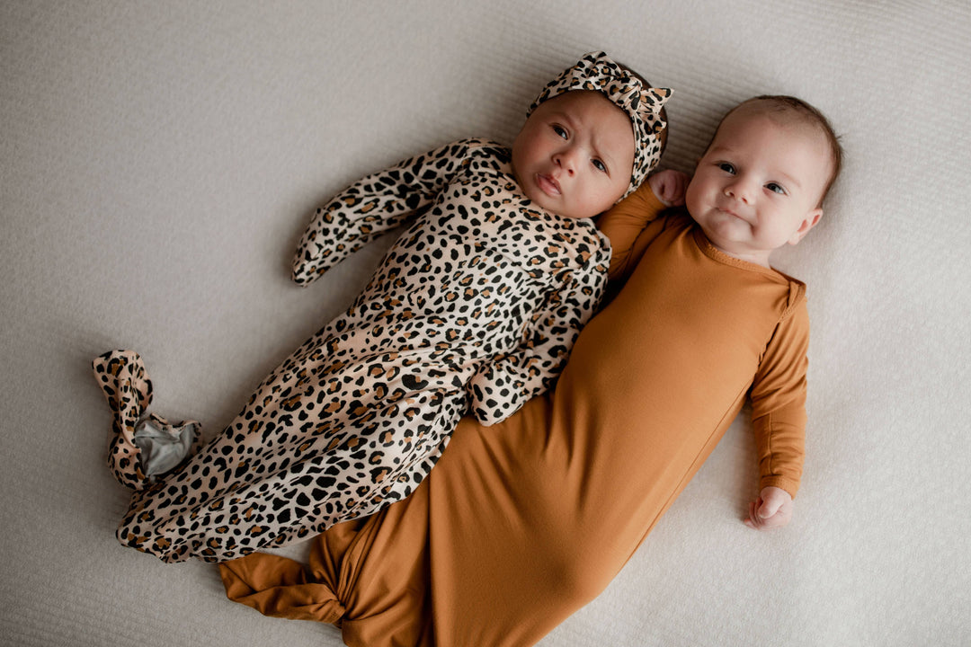 Bamboo - Leopard Print Knotted Gown