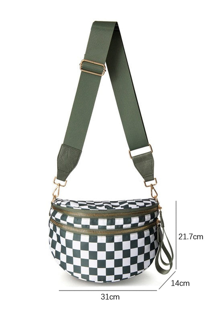 Checkmate City Crossbody – Green Checker Belt Bag
