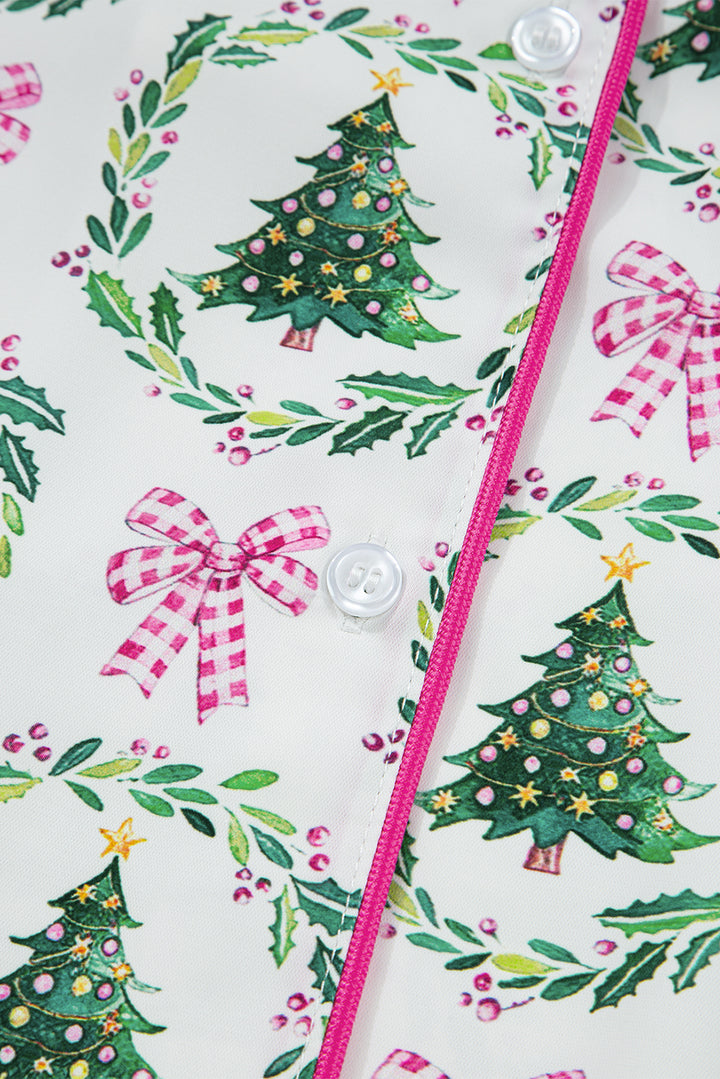 🎄 Luke & Estelle “Merry &amp; Bright” 2-Piece Satin Pajama Set – Holiday Cheer in Style 💕