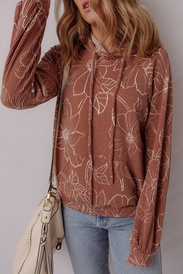 Terra Blossom Textured Hoodie