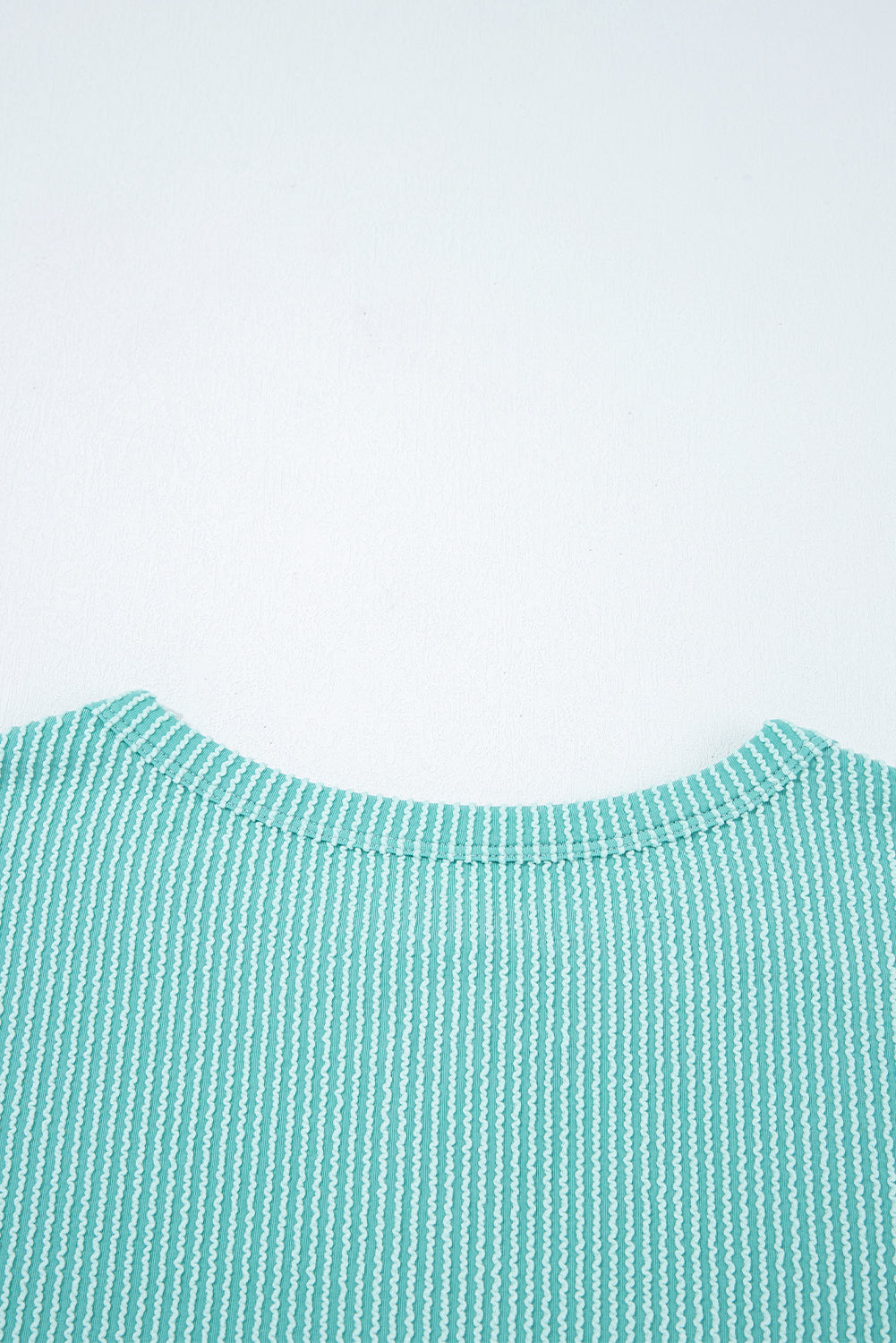 Colorburst Waffle Henley – Teal & Sunset Sleeves