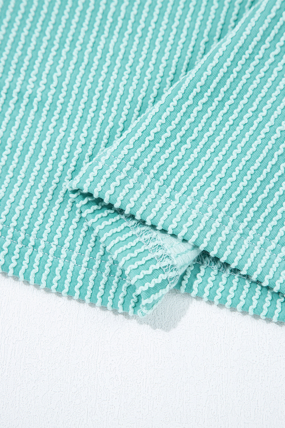 Colorburst Waffle Henley – Teal & Sunset Sleeves
