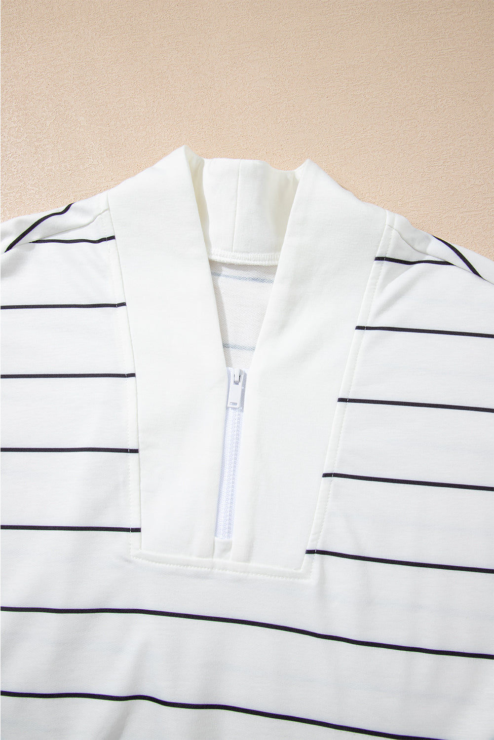 Coastal Lines Half-Zip Pullover — Effortlessly Chic, Instantly Cozy