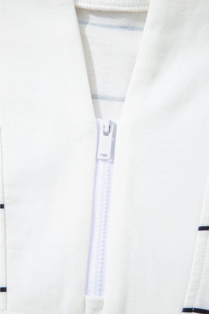Coastal Lines Half-Zip Pullover — Effortlessly Chic, Instantly Cozy