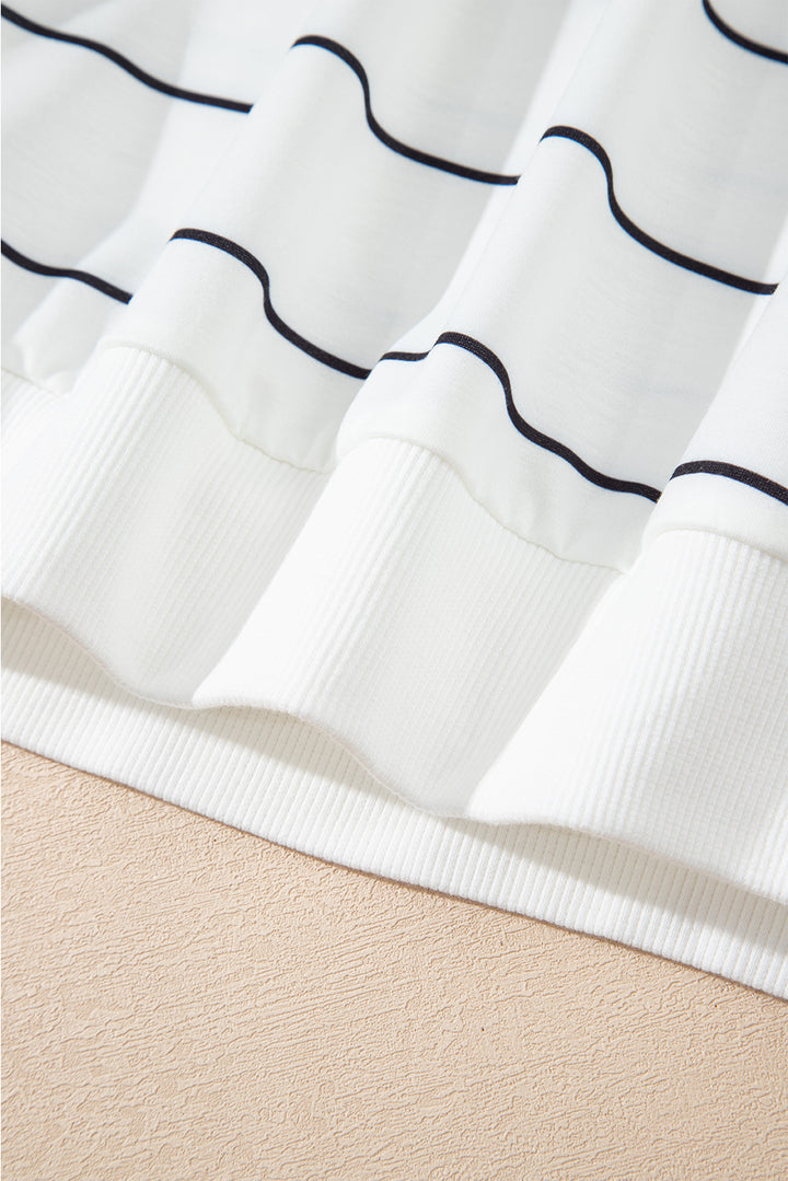 Coastal Lines Half-Zip Pullover — Effortlessly Chic, Instantly Cozy