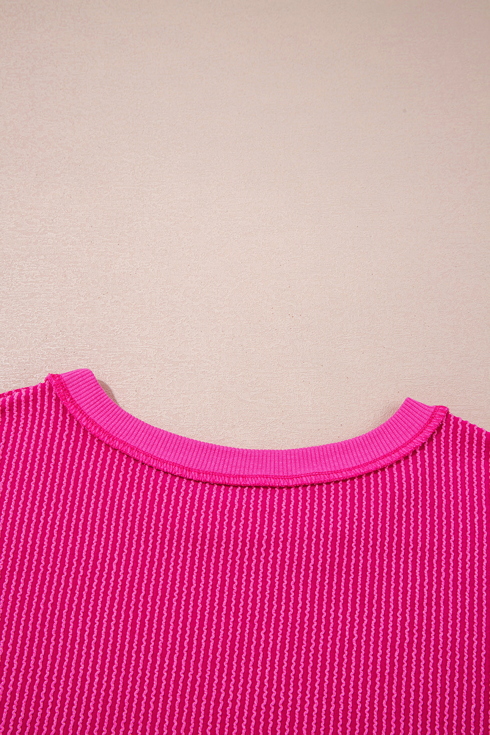 Hot Shot Ripple Rib Pullover – Electric Pink