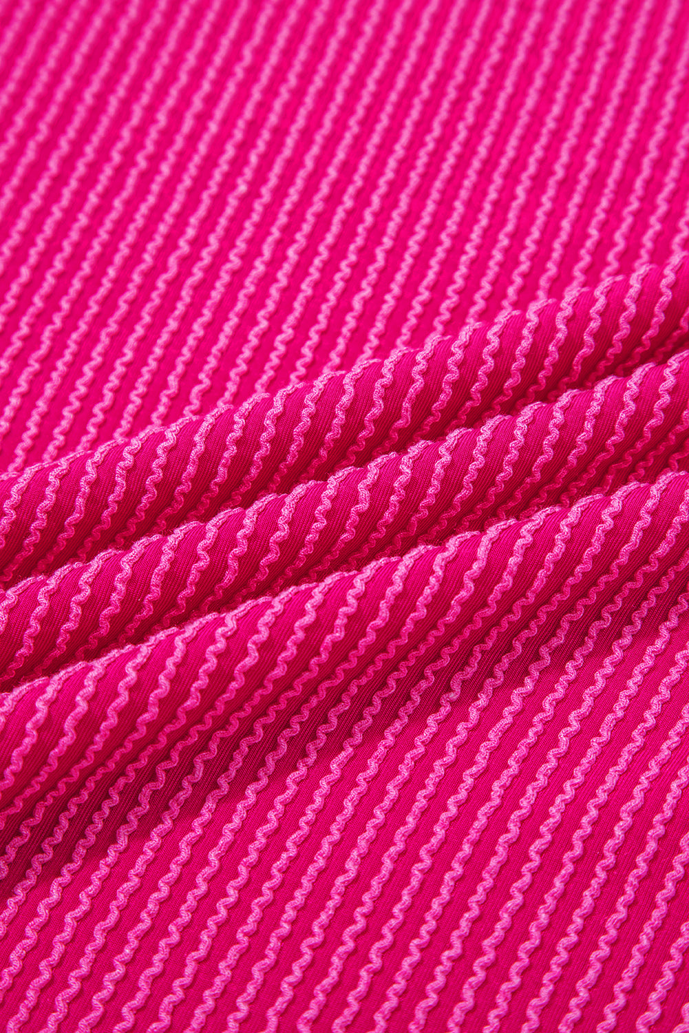 Hot Shot Ripple Rib Pullover – Electric Pink