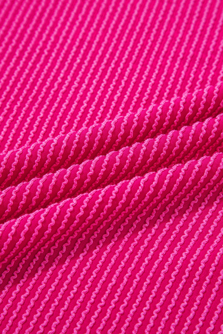 Hot Shot Ripple Rib Pullover – Electric Pink