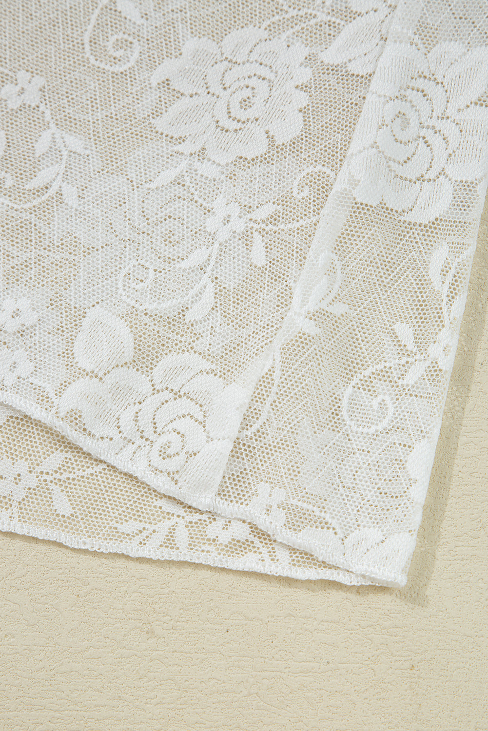 Snow Kiss Floral Sheer Lace Top